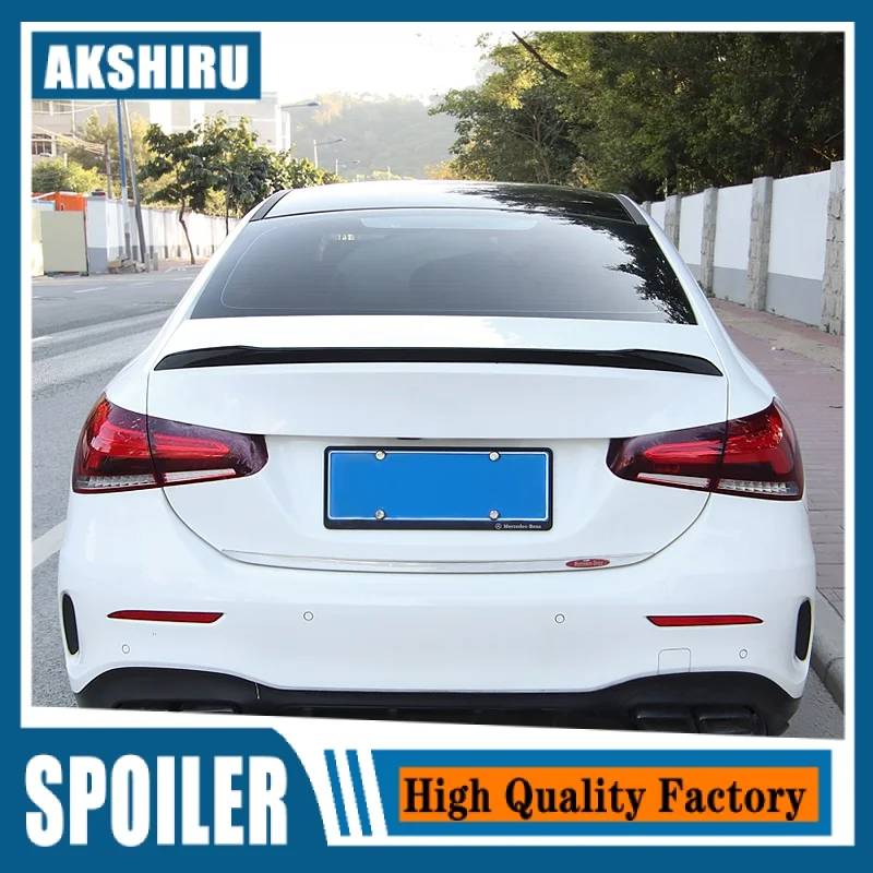 Glossy Black Rear Trunk Spoiler Tail Wing Lip For Mercedes Benz W177 AMG Line Sedan A180 A200 A220 A160 A250 A35 2019 2020 2021