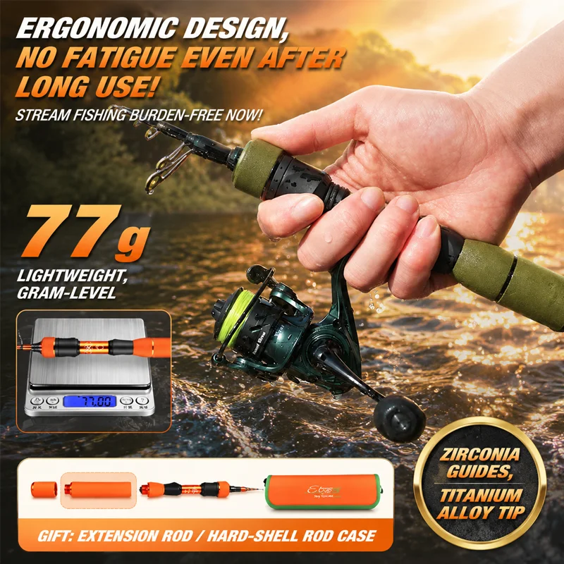 canna-da-pesca-telescopica-mini-cadence-spirit-series-ultra-leggera-micro-portatile-a-sezione-corta-per-la-pesca-di-trote-in-torrente-e-la-pesca-all'aperto