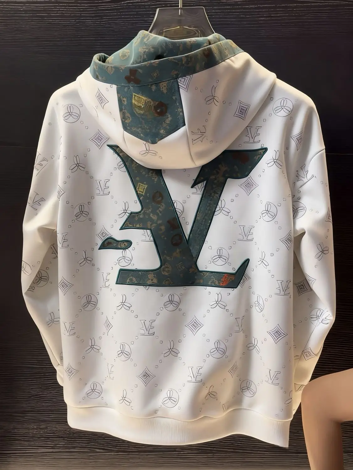 

High-quality top luxury trendy brand embroidered sweater men's 2025 spring and autumn new fashion trend versatile hoodie