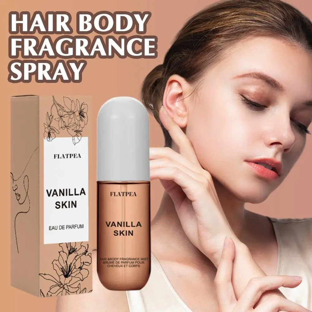 Bruma Corporal de Vainilla de Coco con Aceites Esenciales, Spray Fragante de Larga Duración para Cabello y Piel, Cuidado Corporal de Mujer 50ml