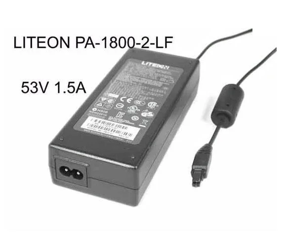 LITEON PA-1800-2-LF, 53V 1.5A, 2-Flat Hole, 2-Prong  Power Adapter