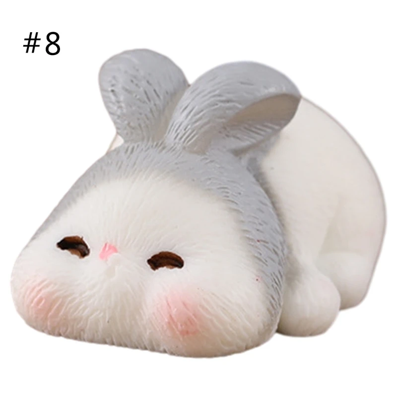 Y1UU милая фигурка пасхального кролика, миниатюрные фигурки животных, ремесло для праздничной темы