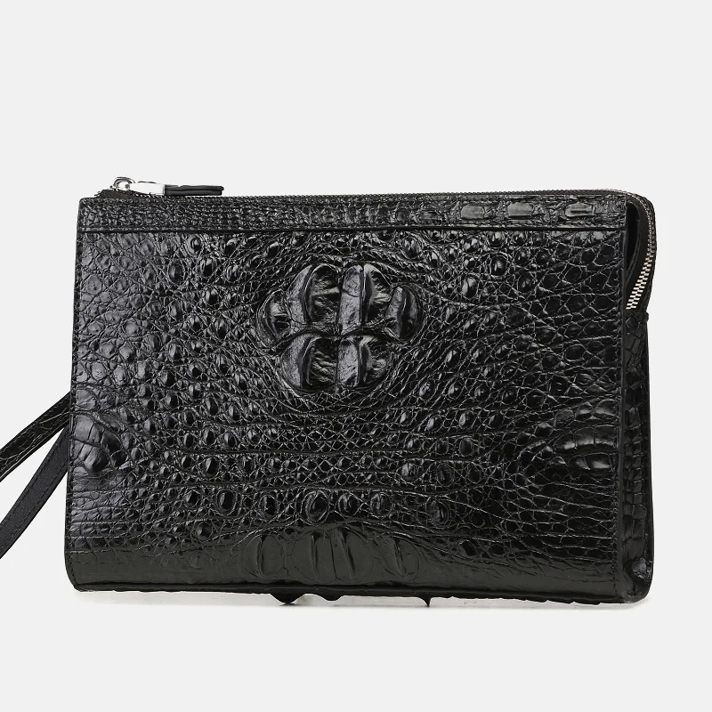 2022 New Designer Luxury Crocodile Leather Men Wallet Business Genuine Leather Money Bag Large Capacity Bag High Grade Clutch 45