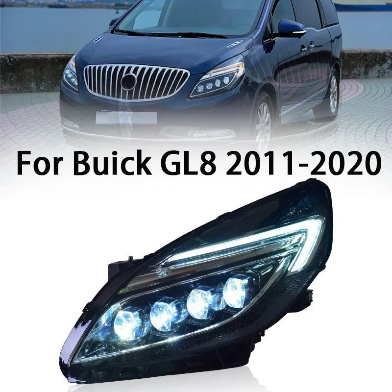 

Автомобильная лампа для фар Opel Buick GL8 светодиодный фары 2011-2020 фары GL8 DRL сигнал поворота Дальний свет объектив проектора Angel Eye