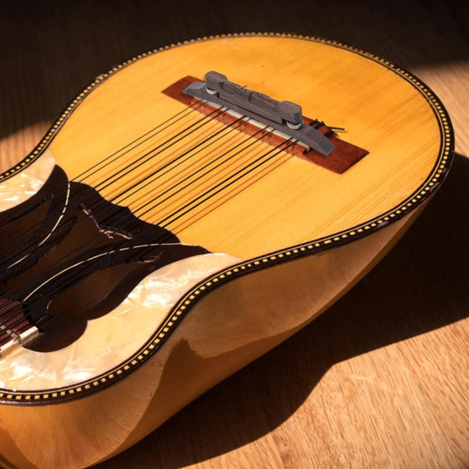 

Rosewood Bridge Replacement Professional Accessories For Mandolin String Bridge Durable Smooth Long Lasting Practical Tone
