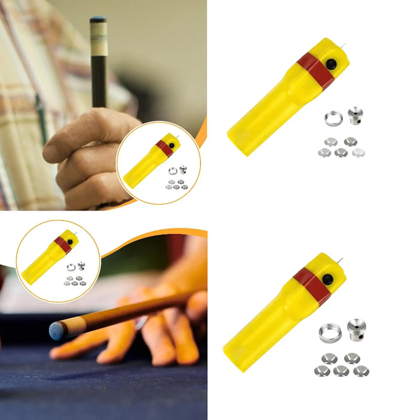 

Pool Cue Tip Shaper Refinisher Repairing Grinding Tool Portable Pool Cue Tip Tool for Club Competition Training Holiday Room