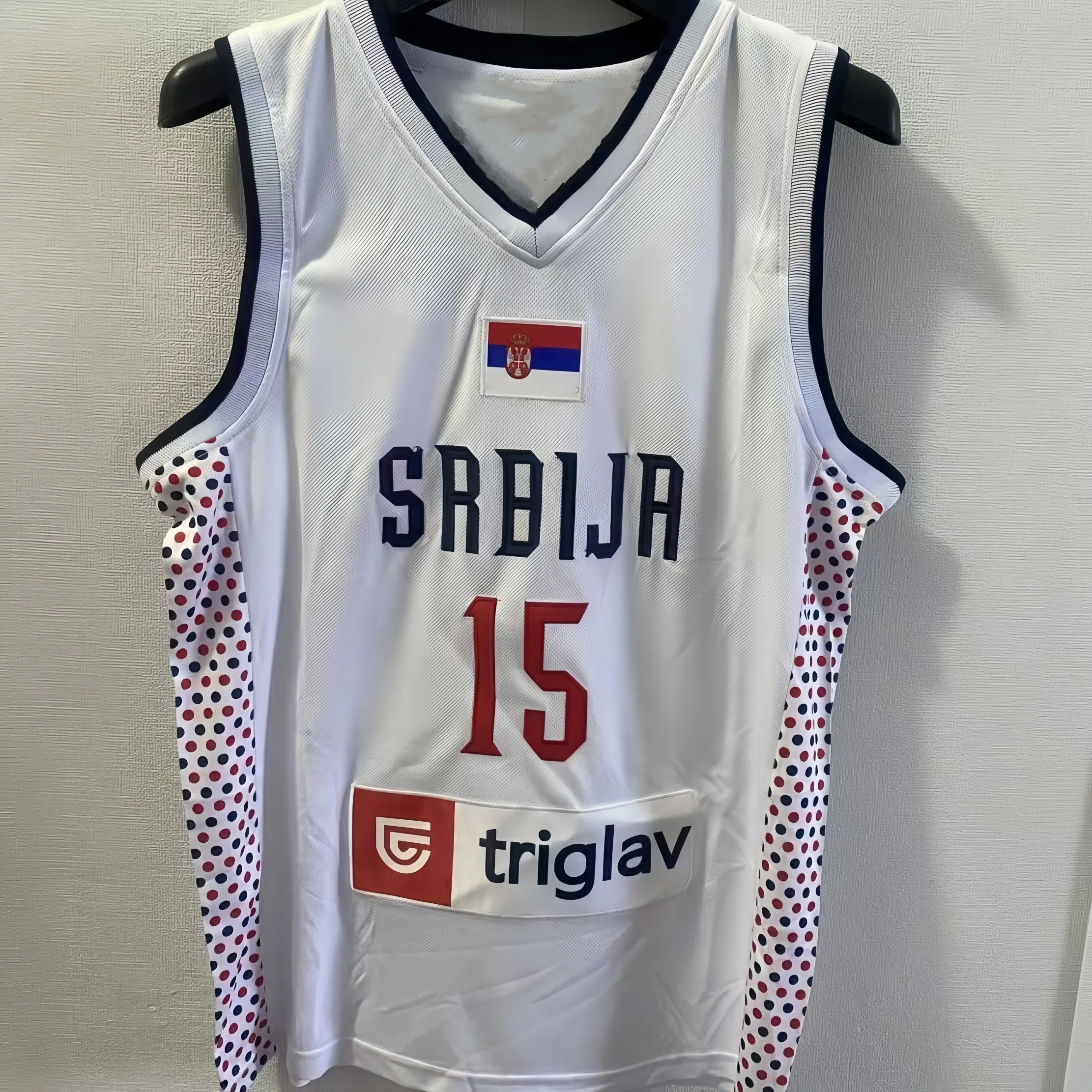 2025 Serbian Men's Basketball Jersey No.15 Jokic National Team Basketball Clothing Competition Training Clothing Children/Adults