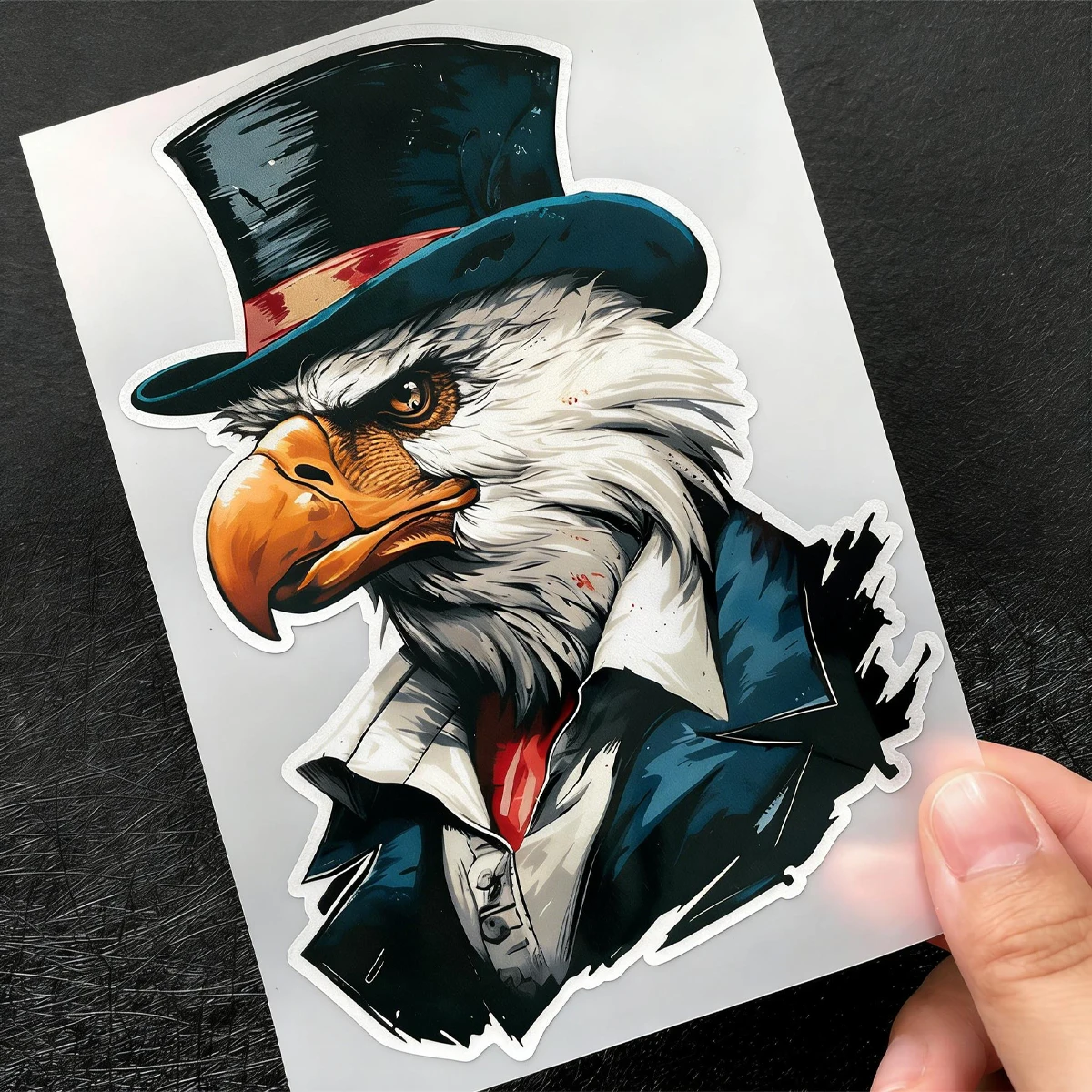 Cafe Racer Top Hat Animal Gentleman Reflective Motorcycle Stickers Moto Scooter Body Windshield Tank Vinyl Accessories Decals