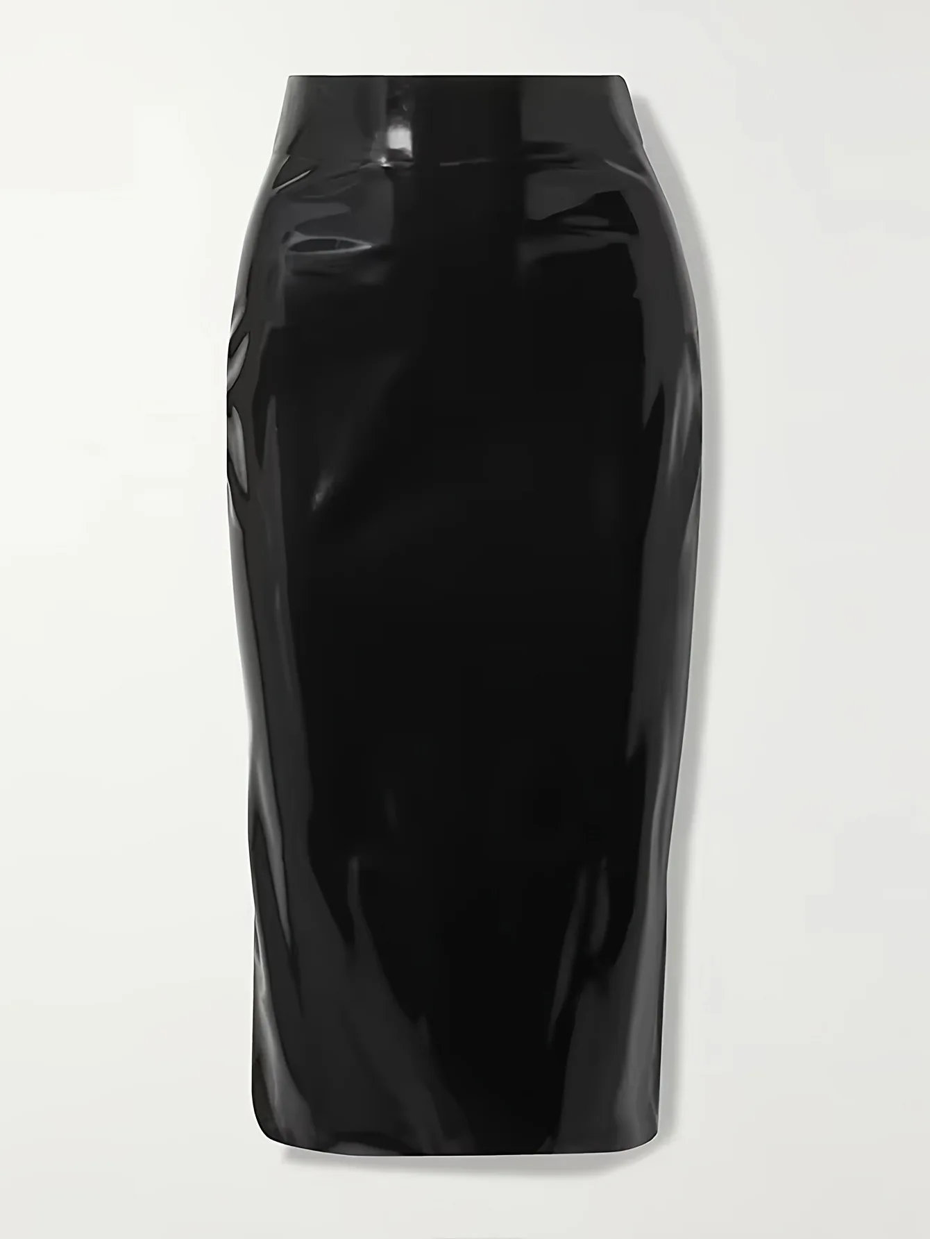 

Элегантная блестящая модная юбка-карандаш миди из искусственной кожи с высокой талией для женщин