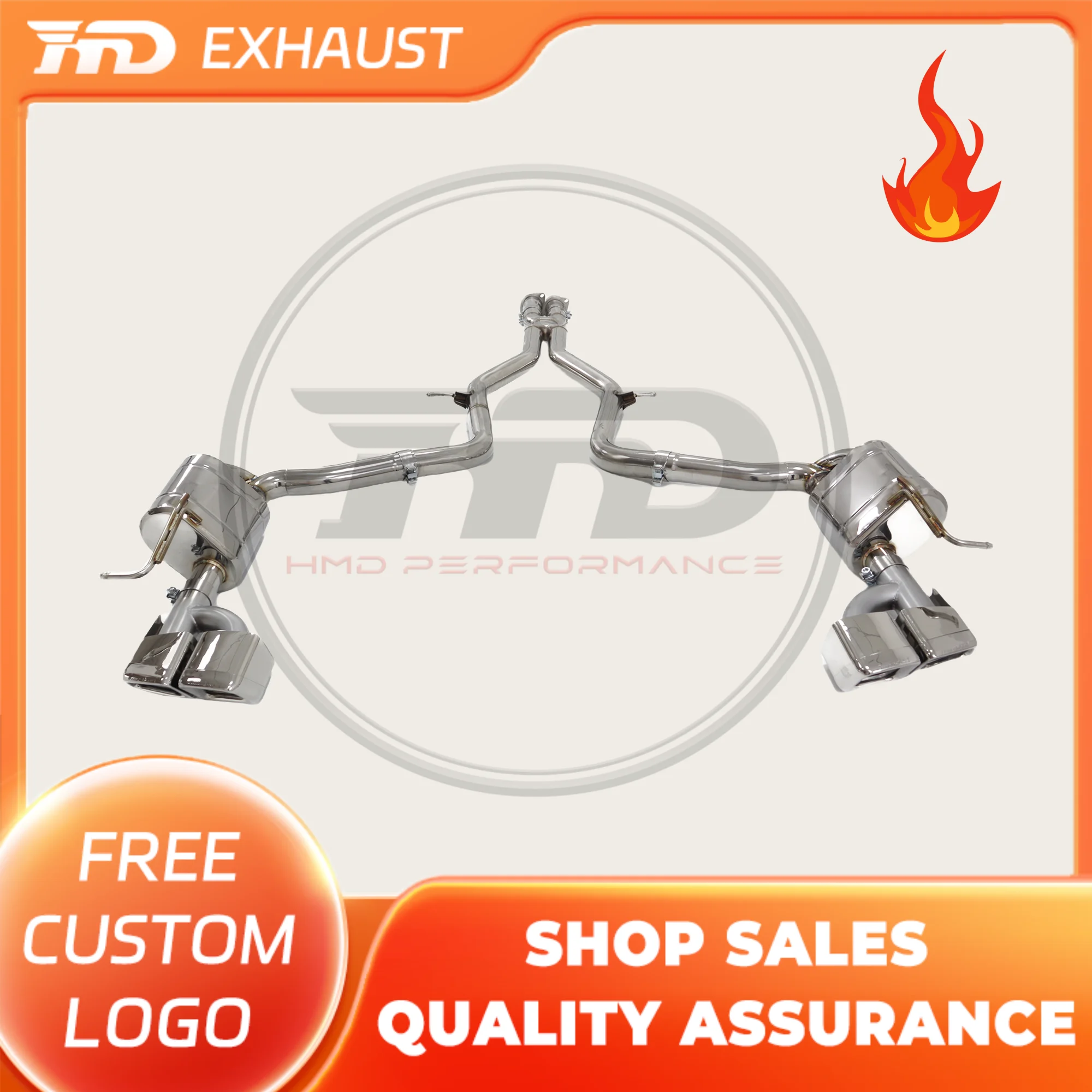 

HMD Hot Sale SS304 Exhaust Performance Catback Exhaust for Mercedes Benz AMG E63 E55 W211 Without Valve