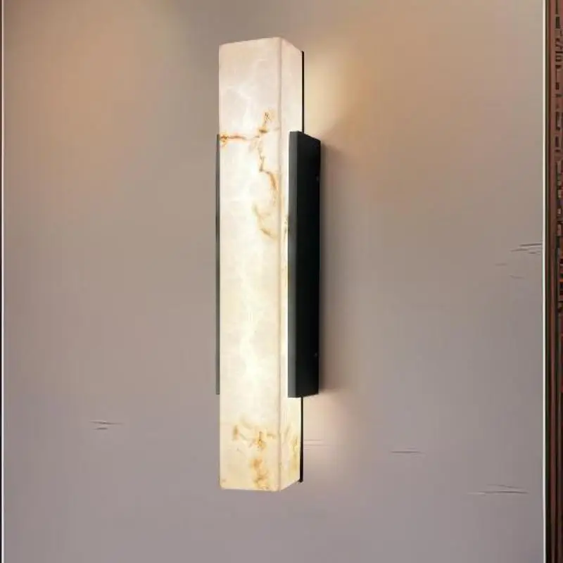 الحديثة الحد الأدنى في الهواء الطلق مقاوم للماء Ip65 Lmitated الرخام وحدة إضاءة LED جداريّة ضوء الفولاذ المقاوم للصدأ الشرفة مصباح لشرفة تزين الشارع #5