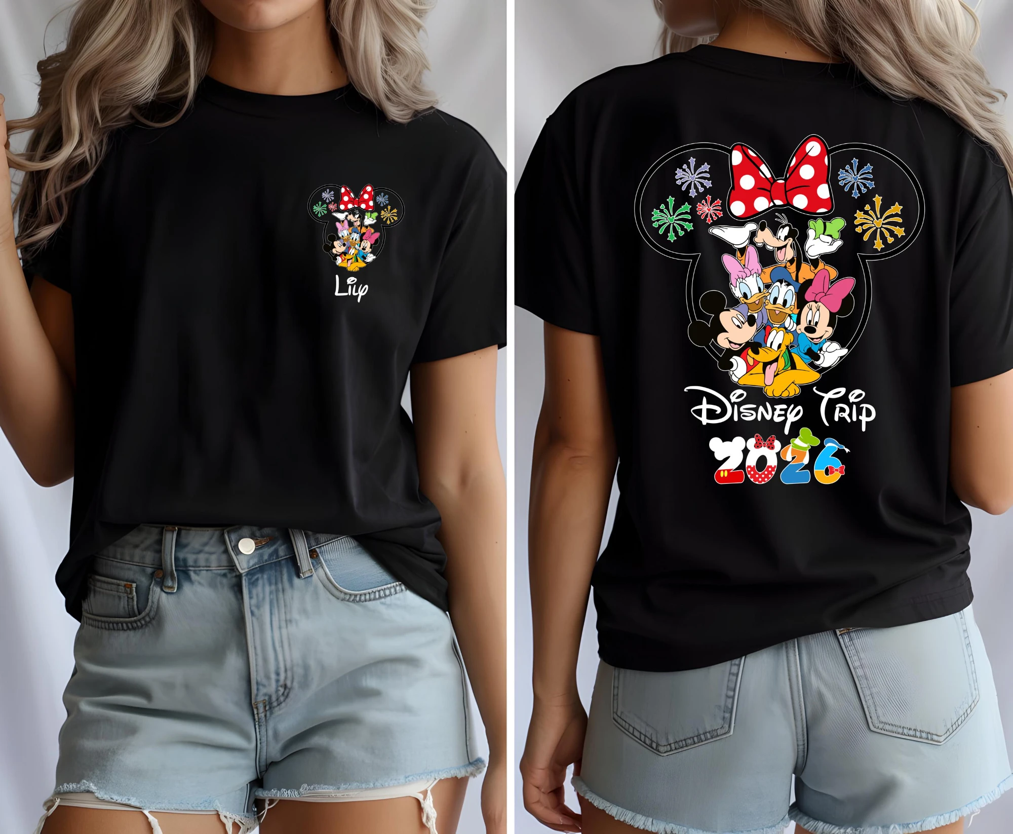 

Персонализированные футболки для путешествий Disney 2026 года, футболки Disneyland 2026 года, семейная одежда Disney, футболки Disney Group 2026