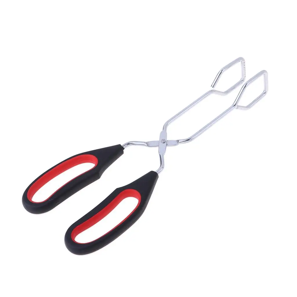 Heavy Duty Stainless Steel Silicone bbq and kitchen Tongs Scissor Tongs for Baking BBQ Grilling Salad Bread