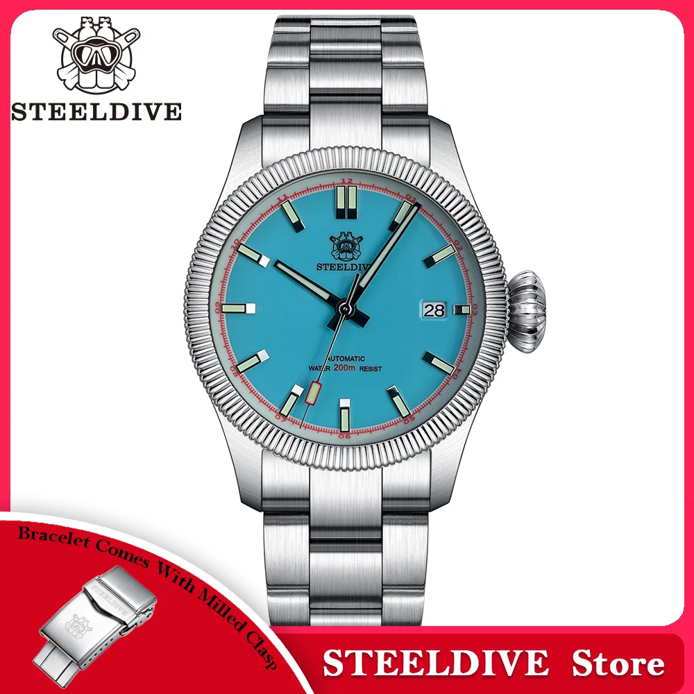 2025 STEELDIVE New 39mm Men's Mechanical Watches NH35 Automatic Watch Sapphire Stainless Steel 20Bar Waterproof Reloj Hombre