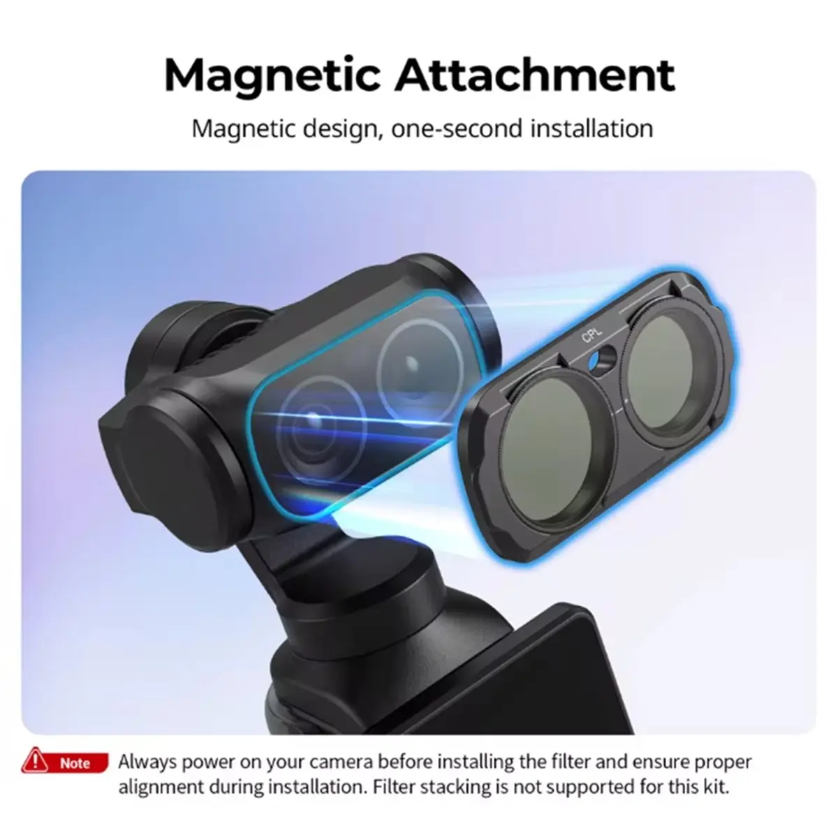 Magnetic Cinema Filter Kit for Luna Ultra, 8Pcs ND8 ND16 ND32 ND64 ND128 ND256 CPL 1/4 Black Diffusion