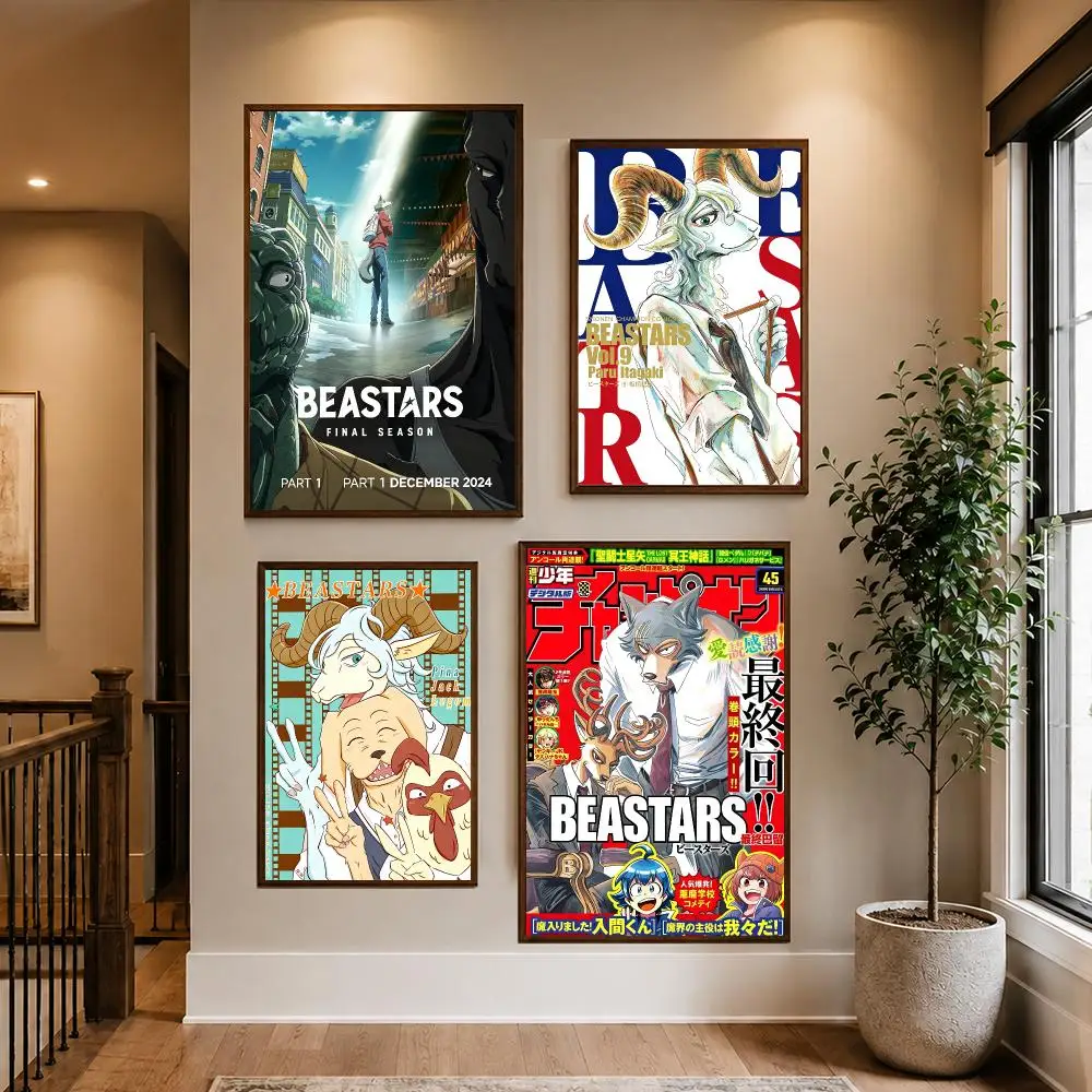Japanese Animal Beastars Official HD Waterproof PP Self-Adhesive Removable Wall Art Poster for Bedroom Cafe Gym Home Decor Gift