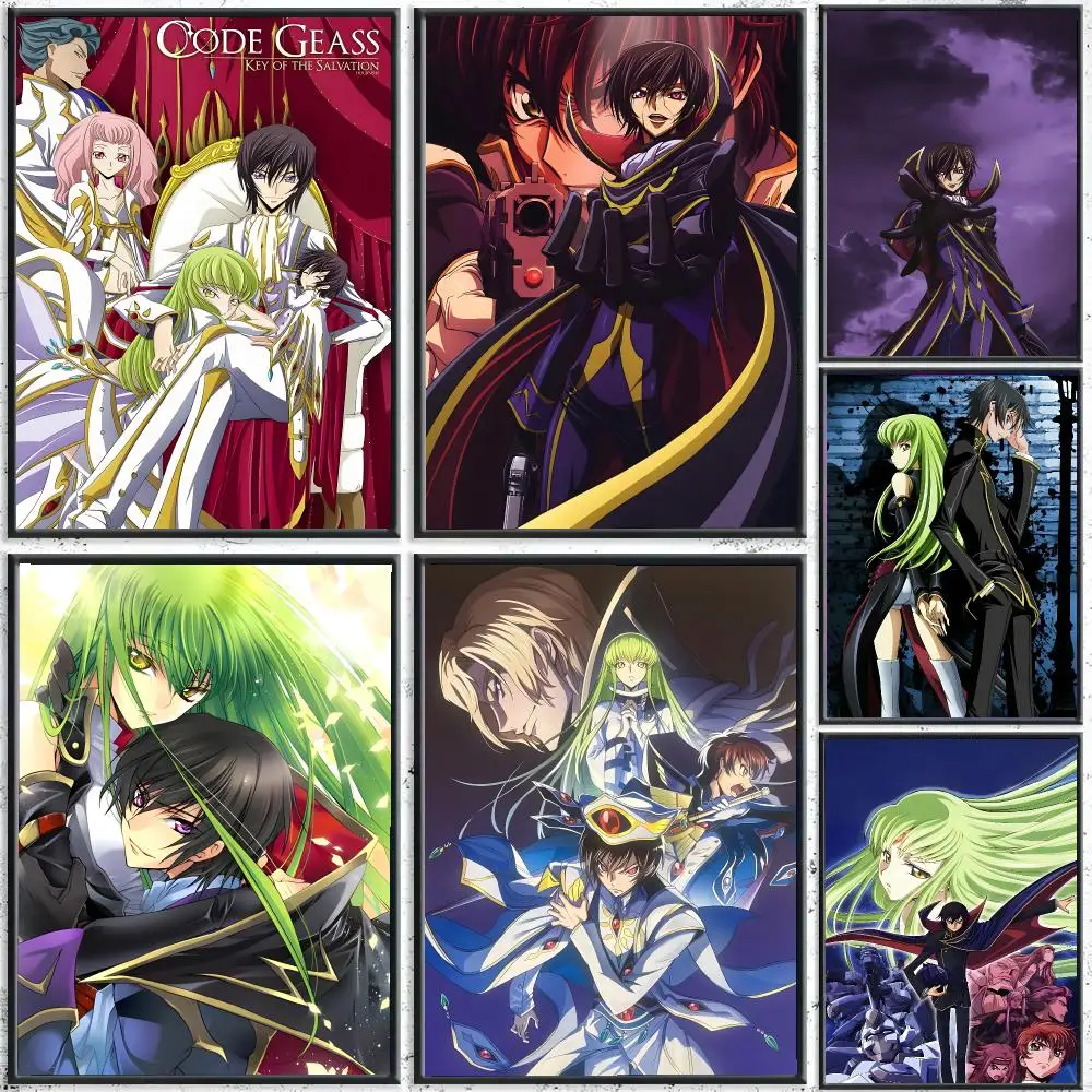 Renowned Animation C-Code Geass Poster Self-adhesive Living Room Bedroom Party Bar Decor Moisture-proof Fade-resistant