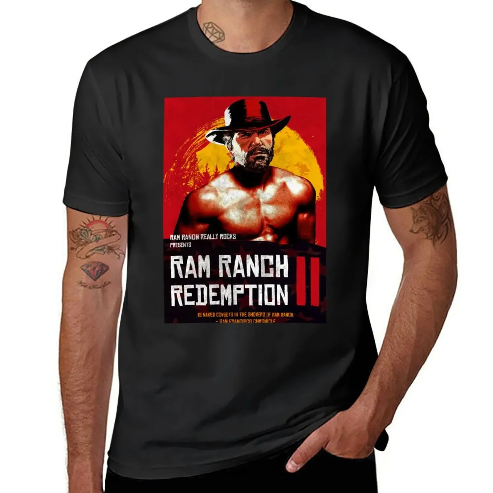 Ram Ranch Really Rocks T-Shirt summer top hippie clothes mens plain t shirts