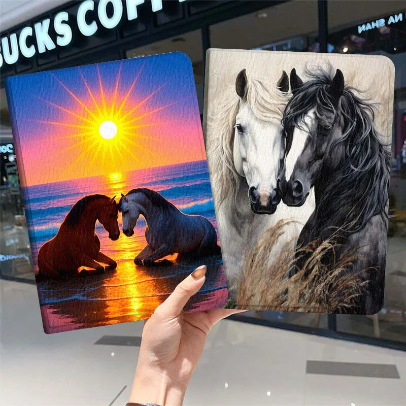 

Cartoon Anime Horse Cover For iPad Pro Air Mini 1 2 3 4 5 6 7 7th 8th 9th 10th 11th 10.2 9.7 10.5 10.9 11 Tablet Case