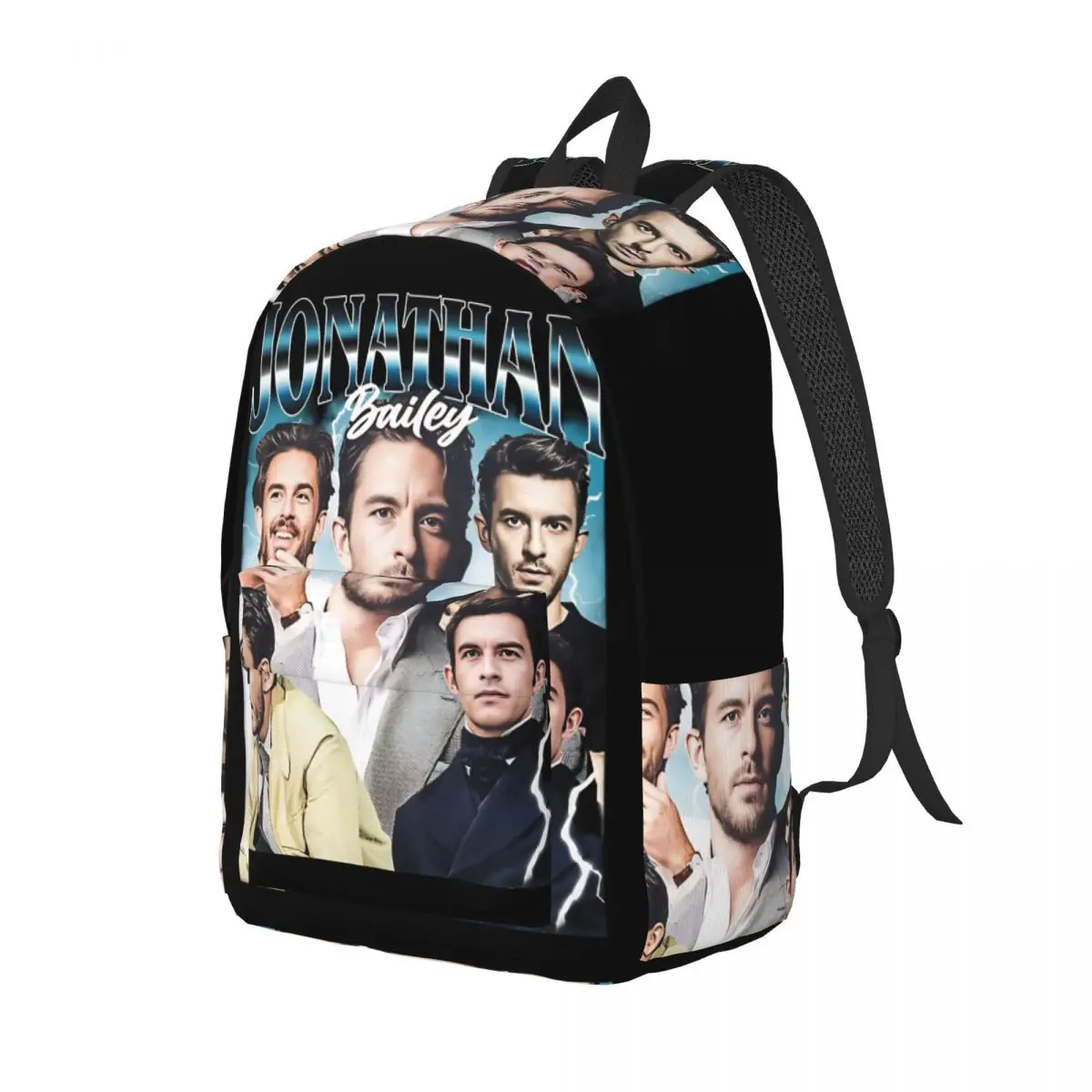 Vintage Jonathan Bailey Pop Actor for Teens Student School Bookbag Daypack Elementary High College Hiking