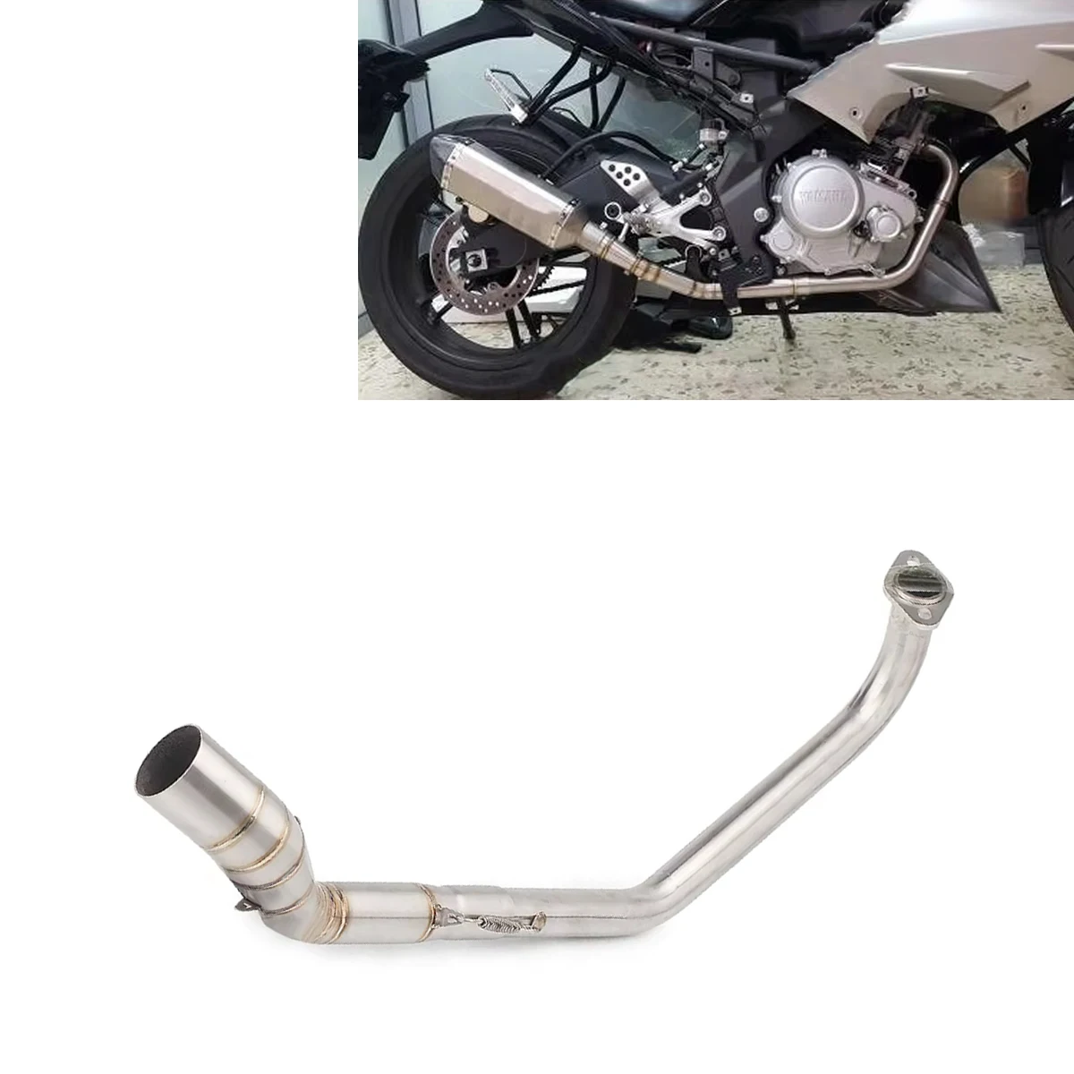 

For Yamaha YZF R15 V3 motorcycle exhaust pipe front section