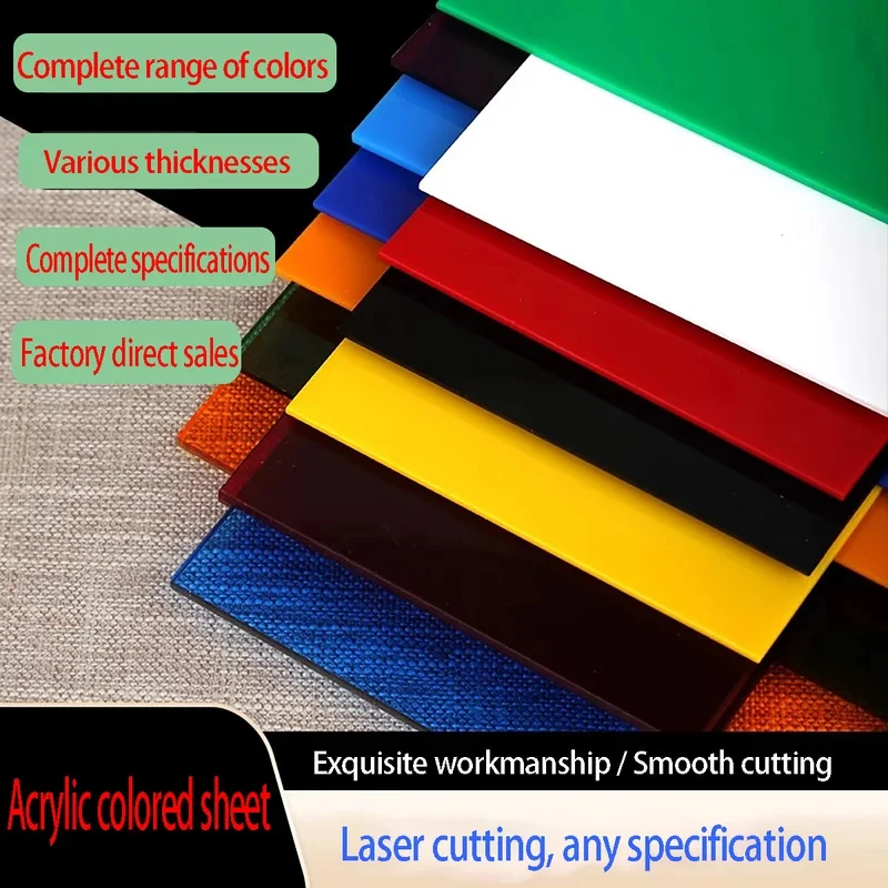 2-5mm Thick Color Opaque Acrylic Sheet Organic Glass Board For DIY Handmade Custom Cutting Processing