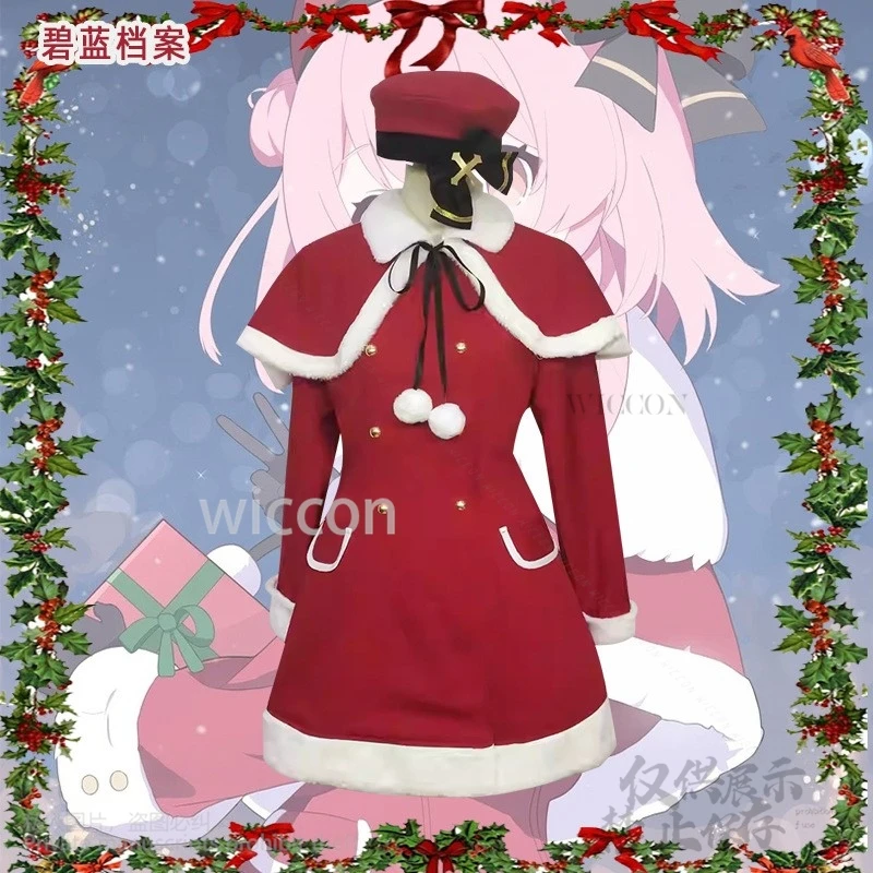 Sumi Serina Blue Archive Anime Game Cosplay Costume Christmas Nurse Red Dress Lolita Pink Wigs For Girls Woman Party Customized