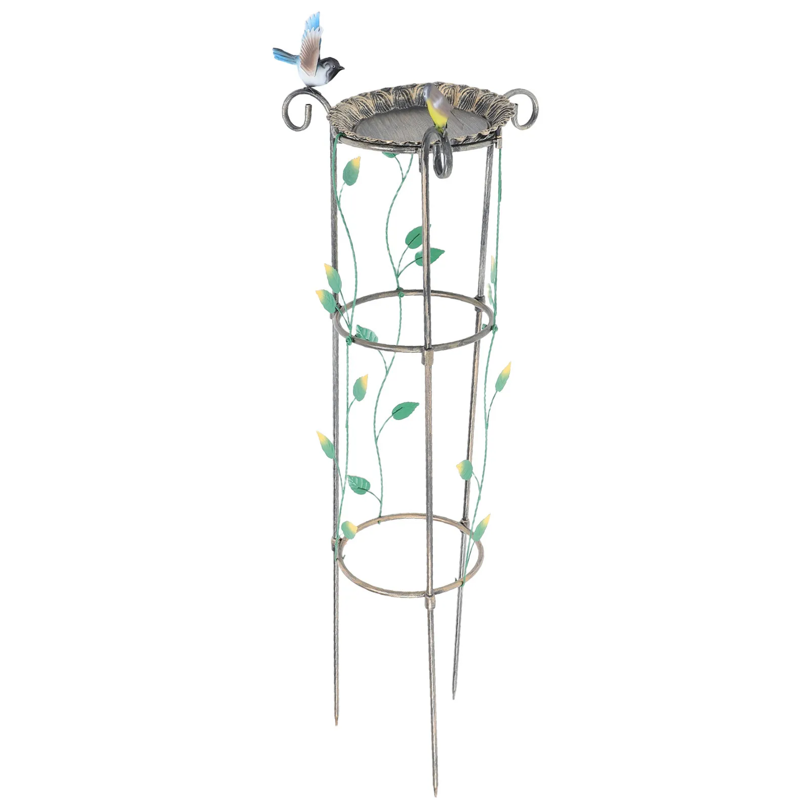 

Garden Trellis Bird Feeder Bird Bath Bowl Iron Climbing Plant Support Rack Decorative Outdoor Flower Climbing Yard