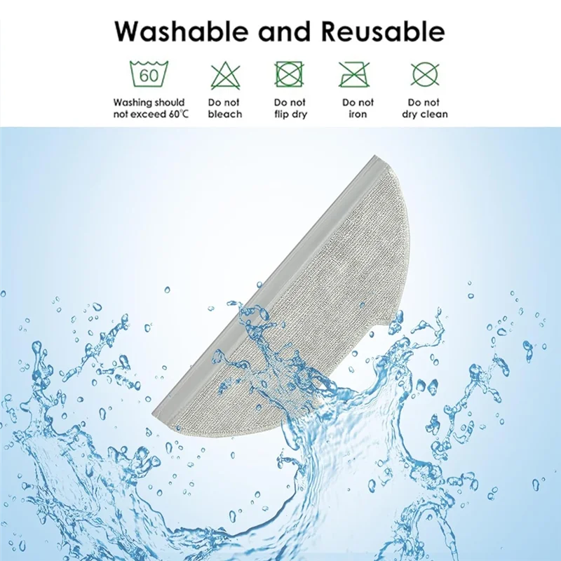 【مشعبية】قماش ممسحة مرشح الفرشاة الجانبية لملحقات المكنسة الكهربائية الروبوتية Obode A8 / EUREKA E10s / ETA Aurum PRO 624