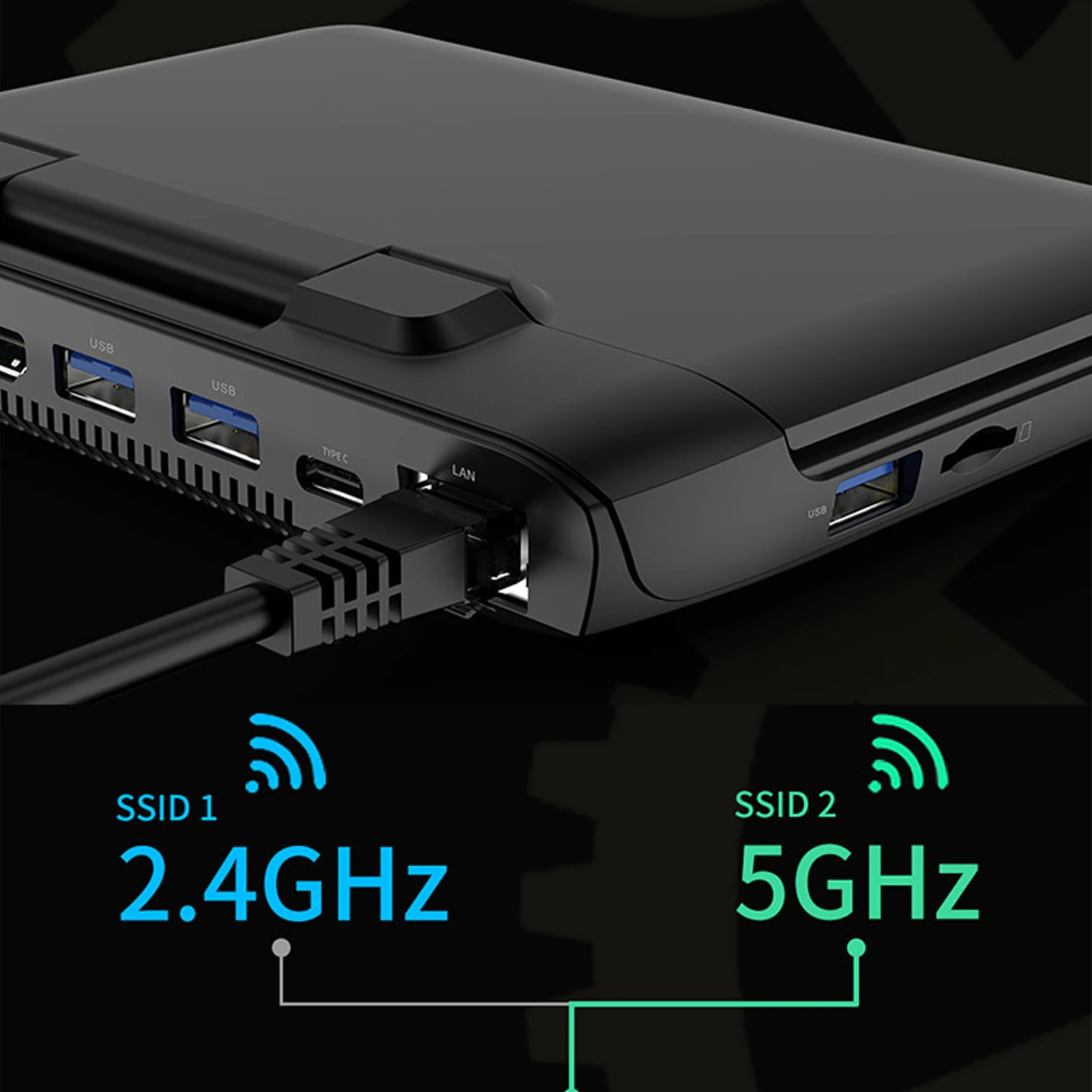 Handheld Laptop Quad  256GB M.2 SSD Wide Viewing Angle 8GB DDR4   PC Laptop 2.4G 5G for Office