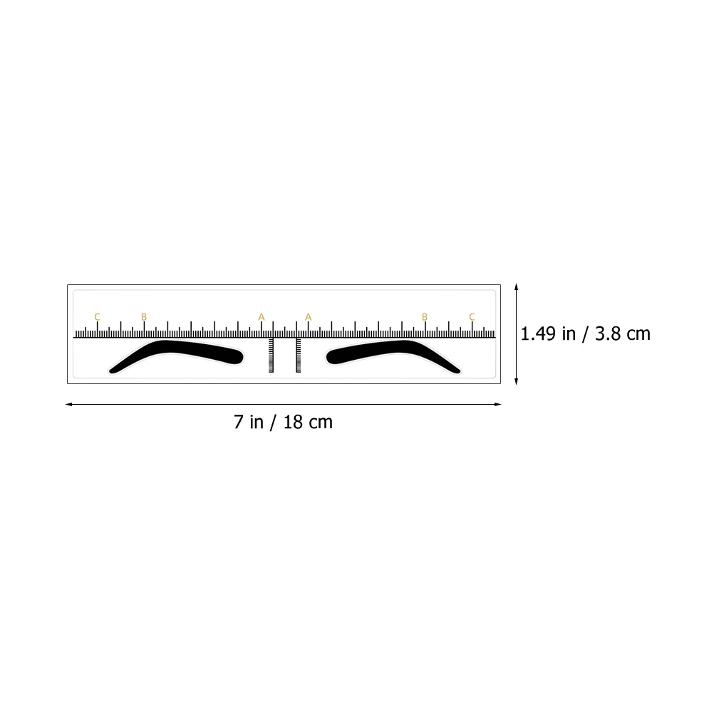 

10pcs Stencils Plastic Ruler Measuring Template Brow Shaping Tool For Symmetrical Brows Lightweight Transparent Eyebrow