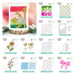 Ensemble de pochoirs de stratification de flocon de neige de découpes en métal de Noël, scrapbooking, sentiment juste parce que les matrices de découpe, fournitures de bricolage