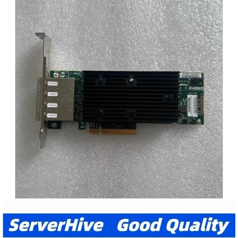 AVAGO LSI 9305-16E it pass-through card, external card SAS3224 chip 12GB HBA card, four-port 8644 interface, expansion card