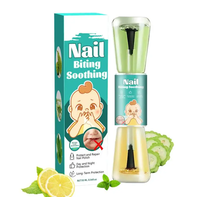 New10ml líquido para dejar de morderse las uñas esmalte de uñas antimordeduras para morder las uñas para niños cuidado de todas las edades dejar de chupar el pulgar