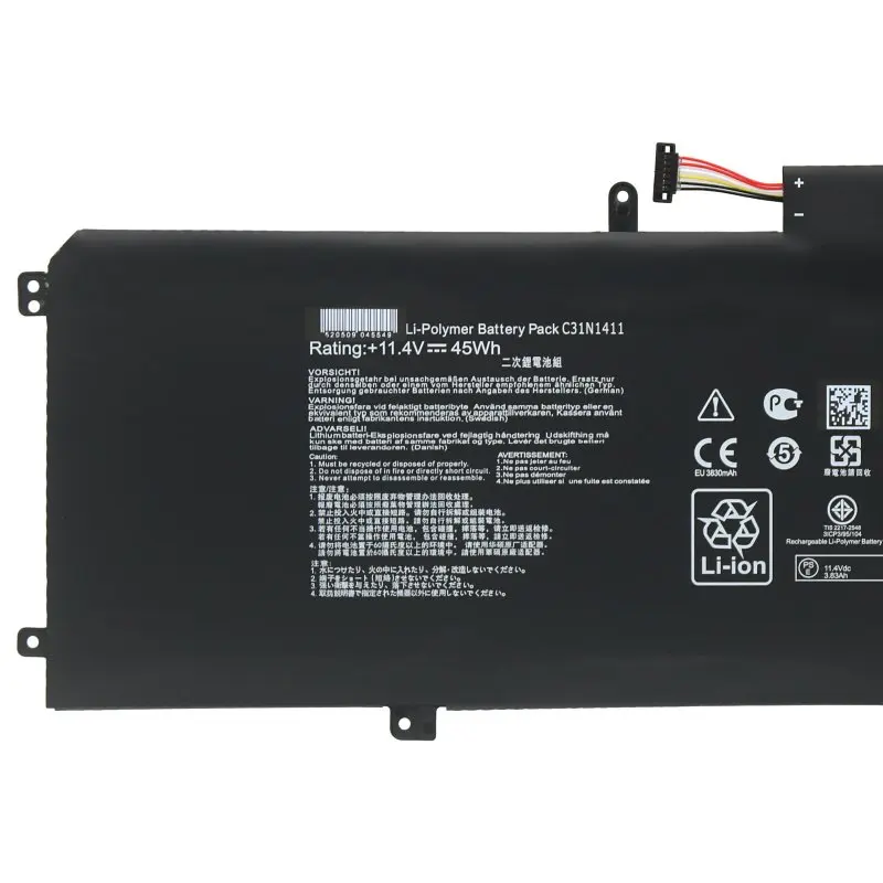 C31N1411 Laptop Battery For U305 U305F U305FA U305CA UX305 UX305CA UX305F UX305FA Series 11.4V 45Wh