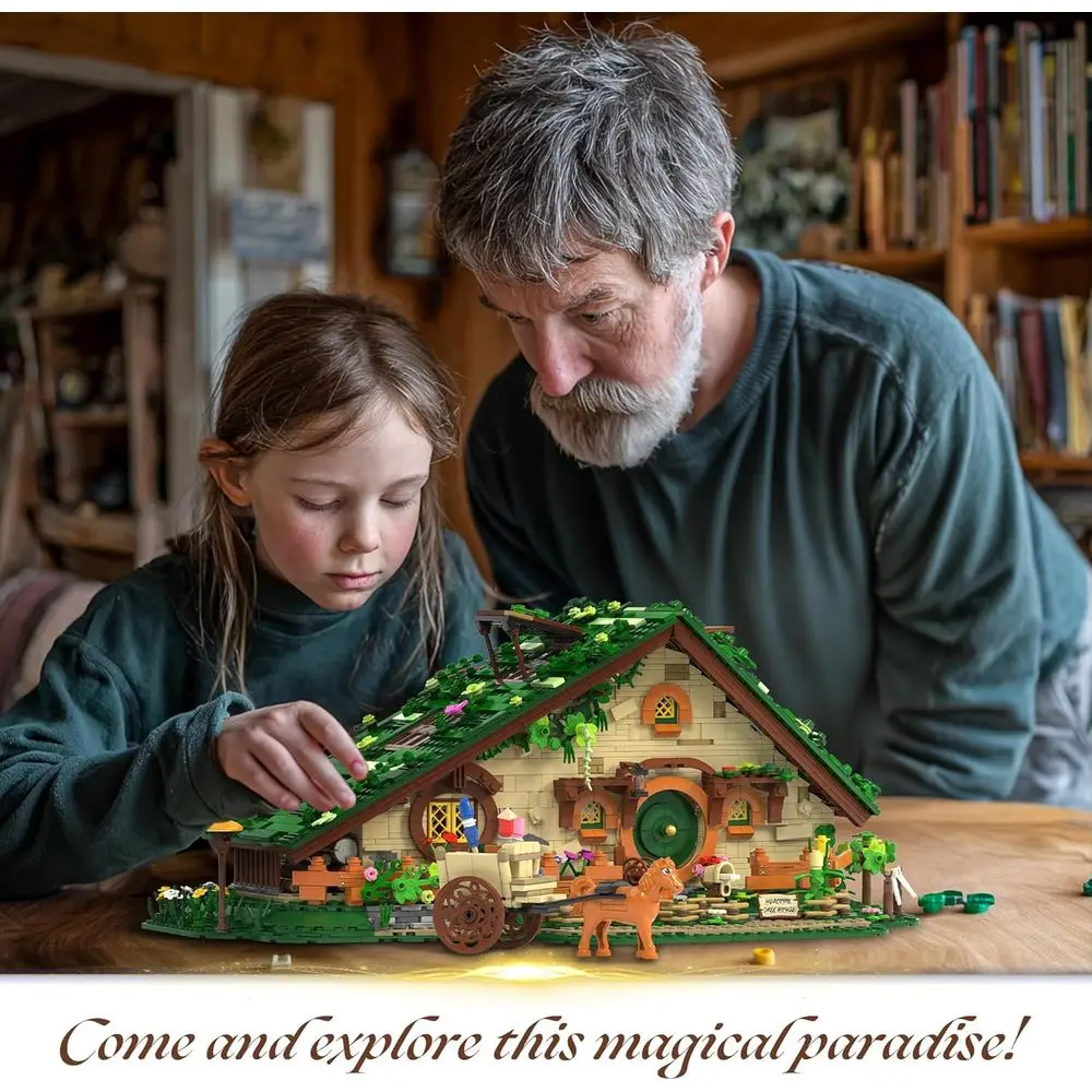 Juego de bloques de construcción de casa en el árbol medieval de fantasía con interior, jardín, 2088 piezas, regalo ideal para adultos