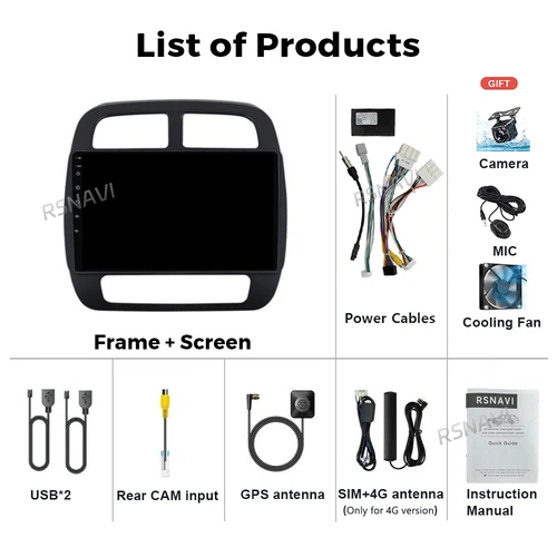 Imagen 2 del producto Android 15 Carplay Radio de coche para Renault KWID K-ZE Dacia Spring 2015 - 2019 reproductor de vídeo Multimedia navegación GPS estéreo DVD BT