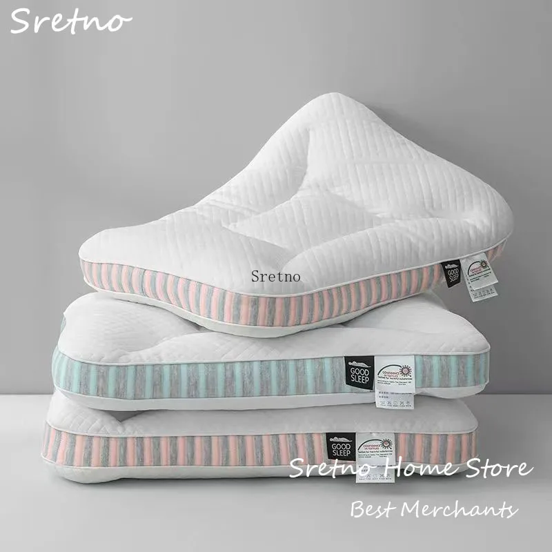

SRETNO New Spa Deep Sleep Memory Pillows for Neck Protection Sleeping Assistance in Student Dormitory Single Pillow almohadas