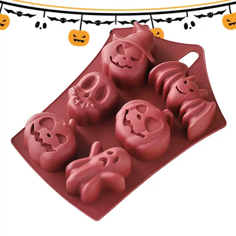 Halloween siliconen mallen anti-aanbak pompoen schedel vleermuis spookvorm chocolade snoep schimmel bakken cake pudding cookie cupcakes decor