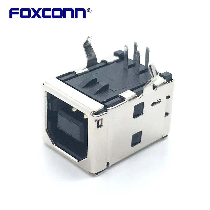 Foxconn UC11123-11KA-4F USB B Matrixes 90 Degree Bend Foot D Type 4P Print socket