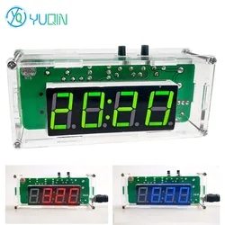 Electric Clock Kit 51 Single-chip Microcomputer Light Control、Temperature and Date Display LED Making DIY Welding Parts