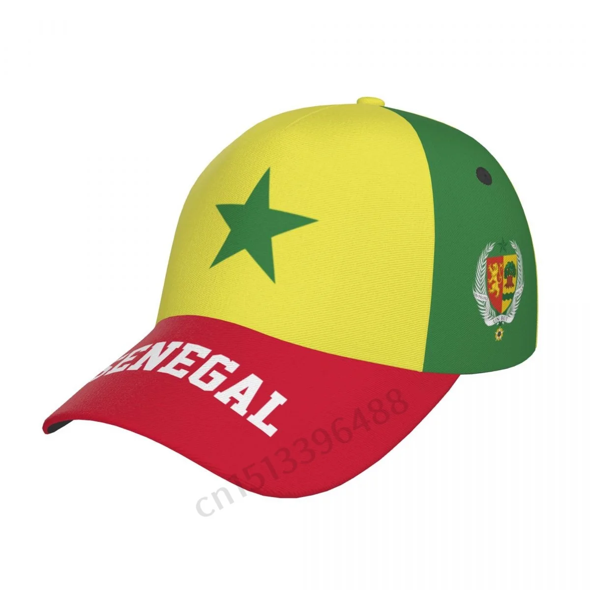 2025 Senegal Flag 3D Soccer Hats Sun Baseball Cap Breathable Adjustable Men Women Outdoor Fishing Hat