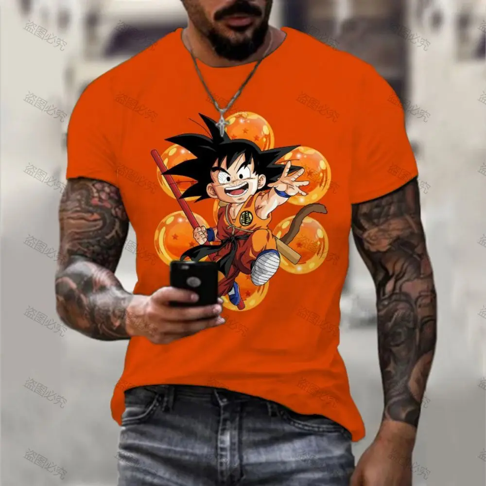 Anime Dragon Ball Z Tops Printed T-shirt Trend Tshirt Children's Goku T-shirts Men's Clothes Harajuku Style Gym Essentials 2023