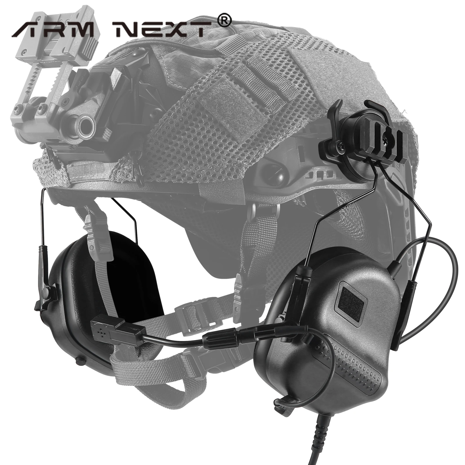 ARM NEXT F20 Tactical Helmet Headphones/Military Helmet Earmuff/Electronic Hearing Protection/Hunting Noise Reduction