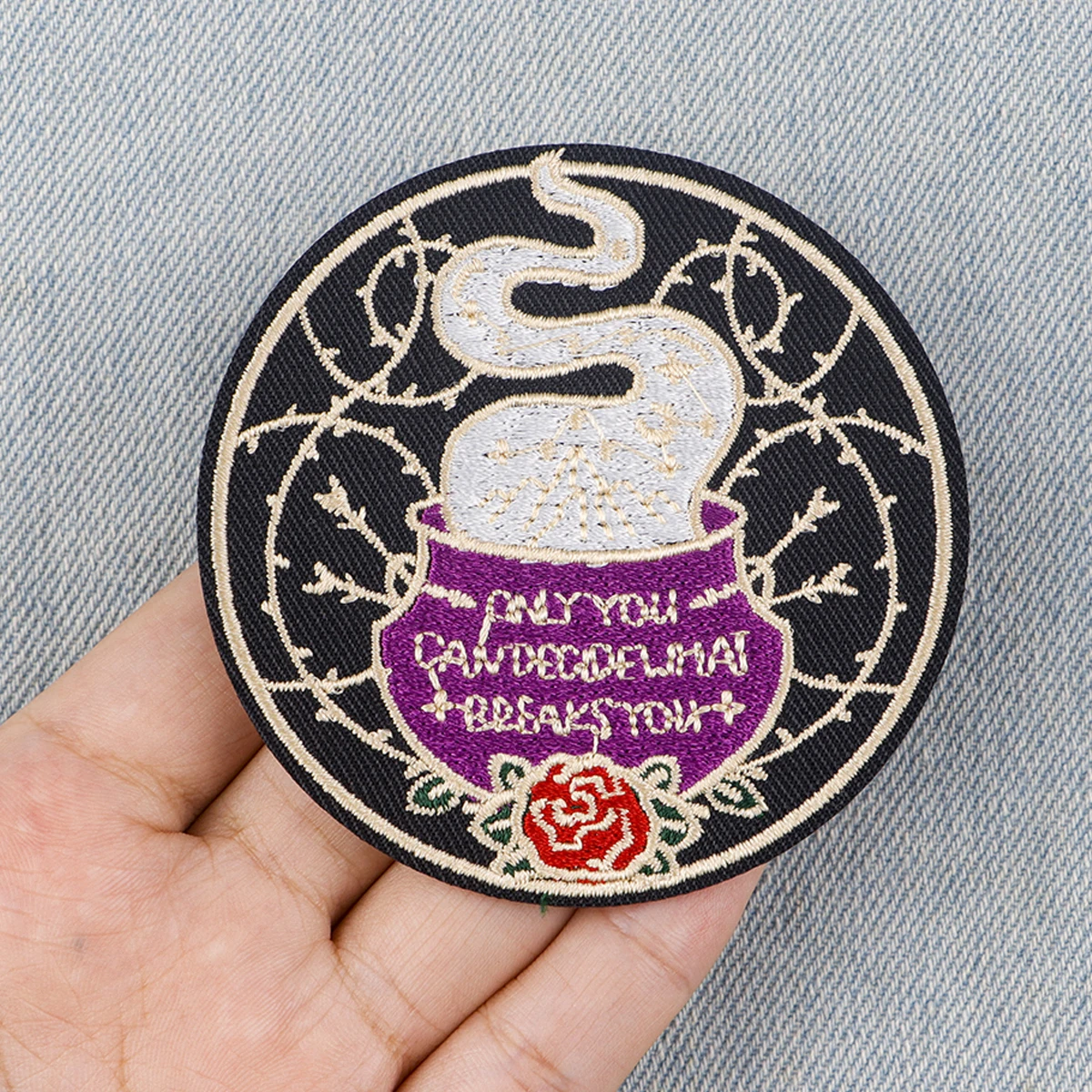 Witch Quotes Embroidery Patch Punk Iron On Patches For Clothing Thermoadhesive Patches On Clothes DIY Sew Badges