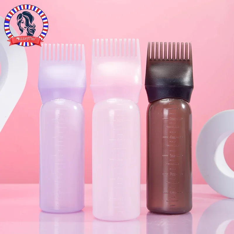 Botella para teñir el cabello de 120ml y 4,06 oz, botella aplicadora para apretar, botella de plástico para tinte para el cabello, herramienta de estilismo para teñir el cabello