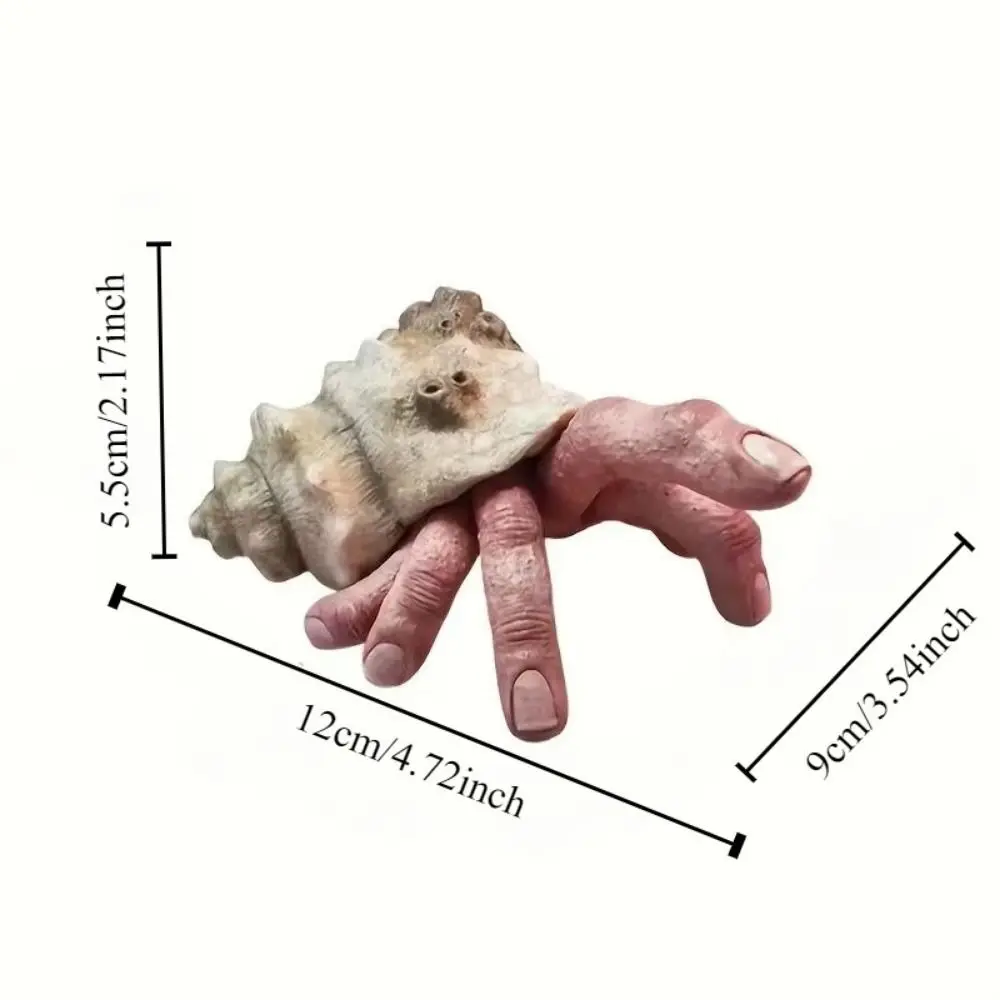Finger Spielzeug Realistische Harz Finger Krabbe Simulation Muschel Shell Parasitäre Finger Krabbe Bunte Schnecke Einsiedlerkrebs Spielzeug Kind Geschenk