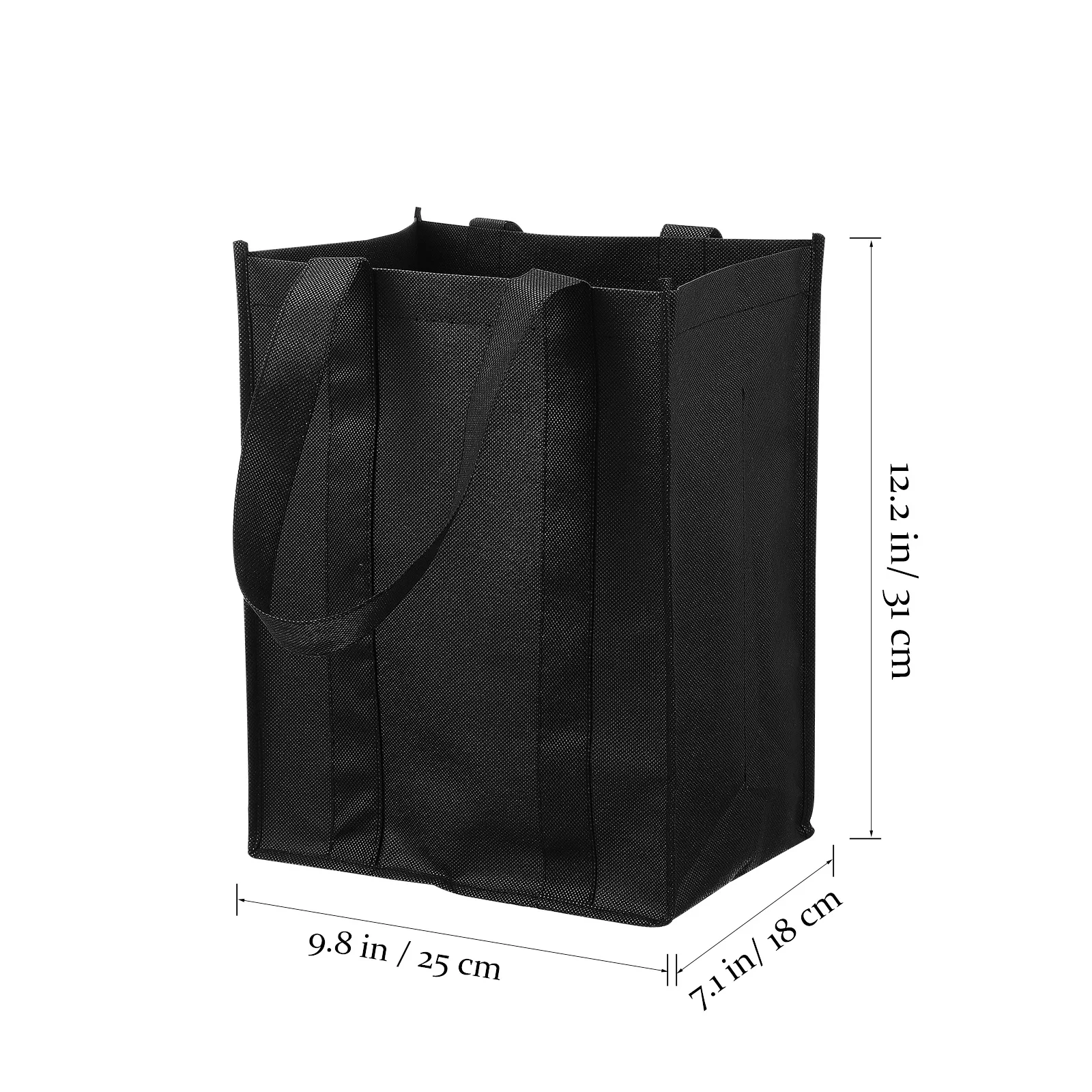 

6Pcs Wine Bottle Carrier Bags Elegant Non Woven Tote Reusable for Picnics Christmas Travel Moisture Protection