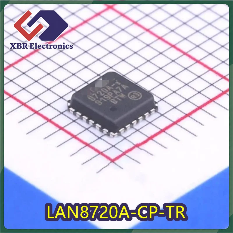 (20/50 pcs) LAN8720A-CP-TR LAN8720A 8720A QFN-24 Ethernet Controller Chip Brand New Original Authentic In Stock