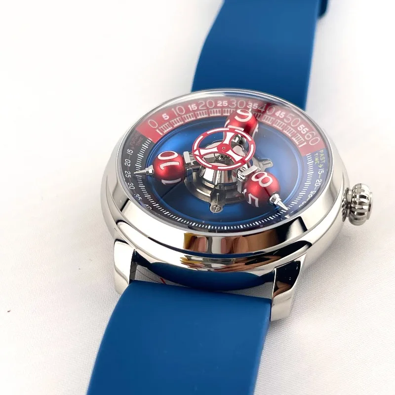 Spherical Three-dimensional Star Wheel Automatic Mechanical Watch | Three-color Scale | Luminous